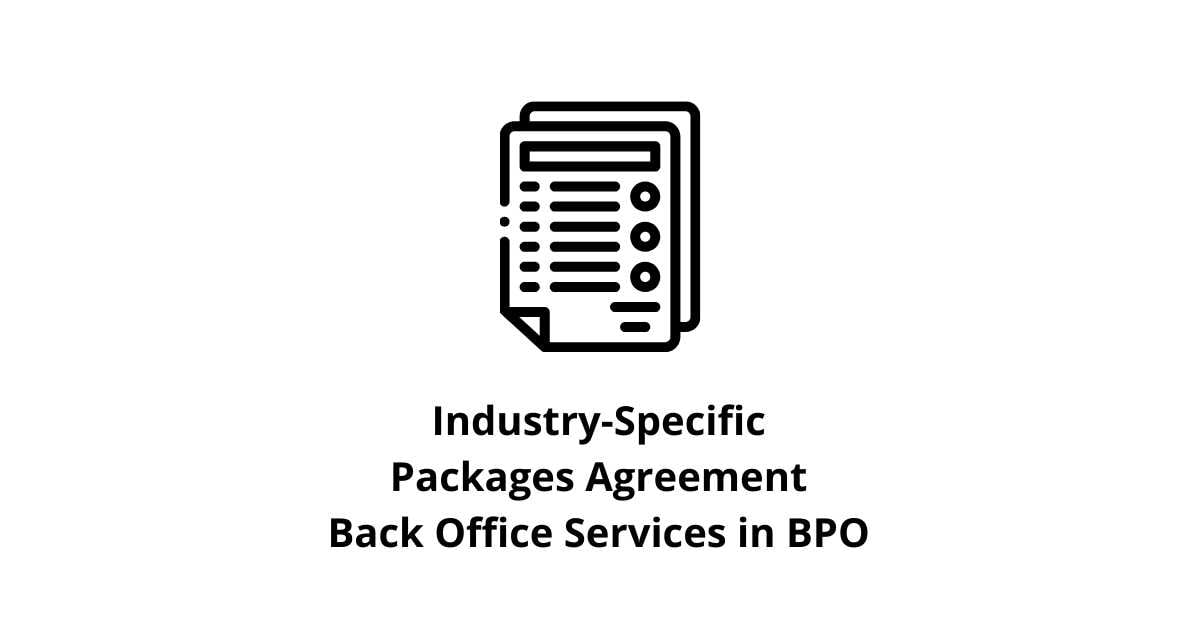 Industry-Specific Packages Agreement Classification Alignment Back Office Services in BPO