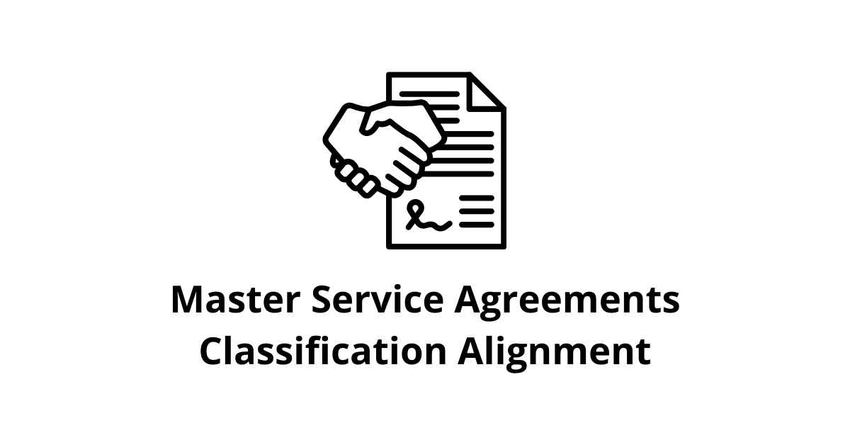 Master Service Agreements Classification Alignment Back Office Services in BPO