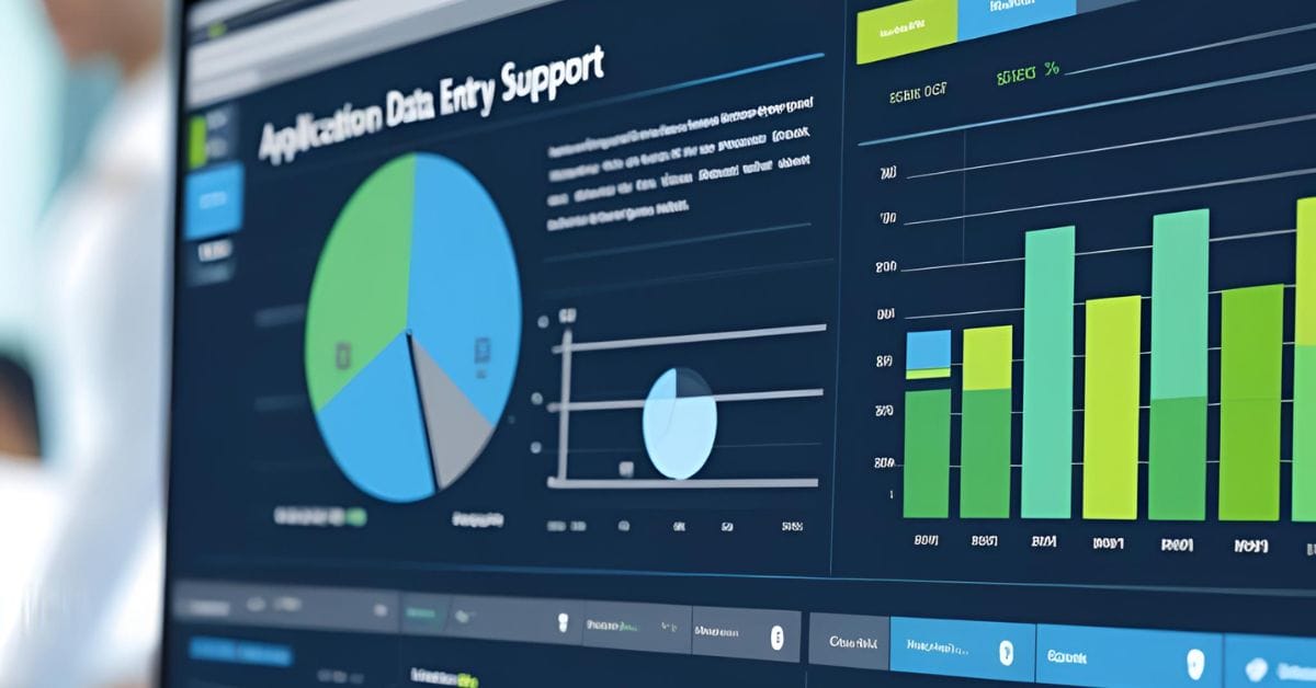 Business process outsourcing team managing accurate and timely entry of application data for various clients.