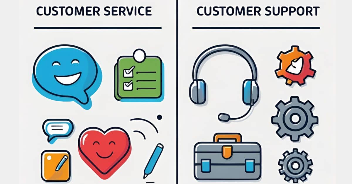 Explains the distinct roles and focus of each in customer experience.