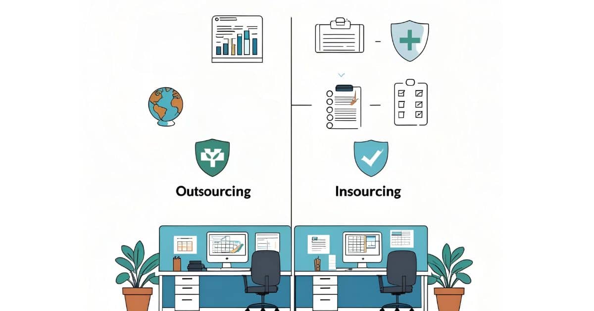 Outsourcing vs. insourcing comparison