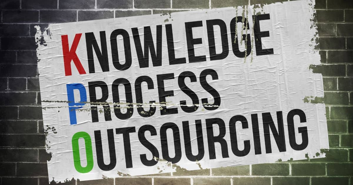 What knowledge process outsourcing (KPO) is and how it provides specialized knowledge services to businesses