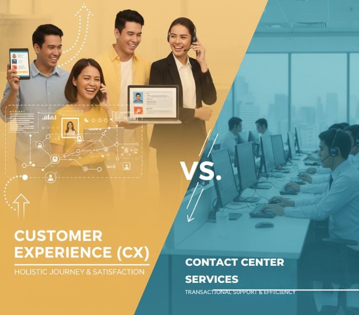 customer experience (cx) vs. contact center services in the philippines thumbnail