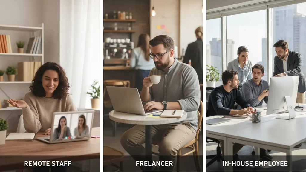 Comparative Guide: How Do Remote Staffing Models Differ from BPO, Freelancing, and In-House Hiring?