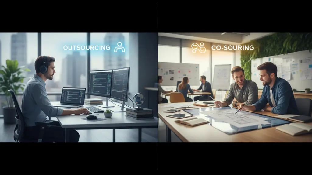 Outsourcing vs. Co-Sourcing: What’s the Difference? [Comparison Table]
